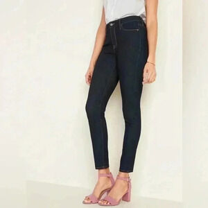Old Navy Rockstar High Rise Skinny Jeans Dark  Wash Blue Denim Size 2/26